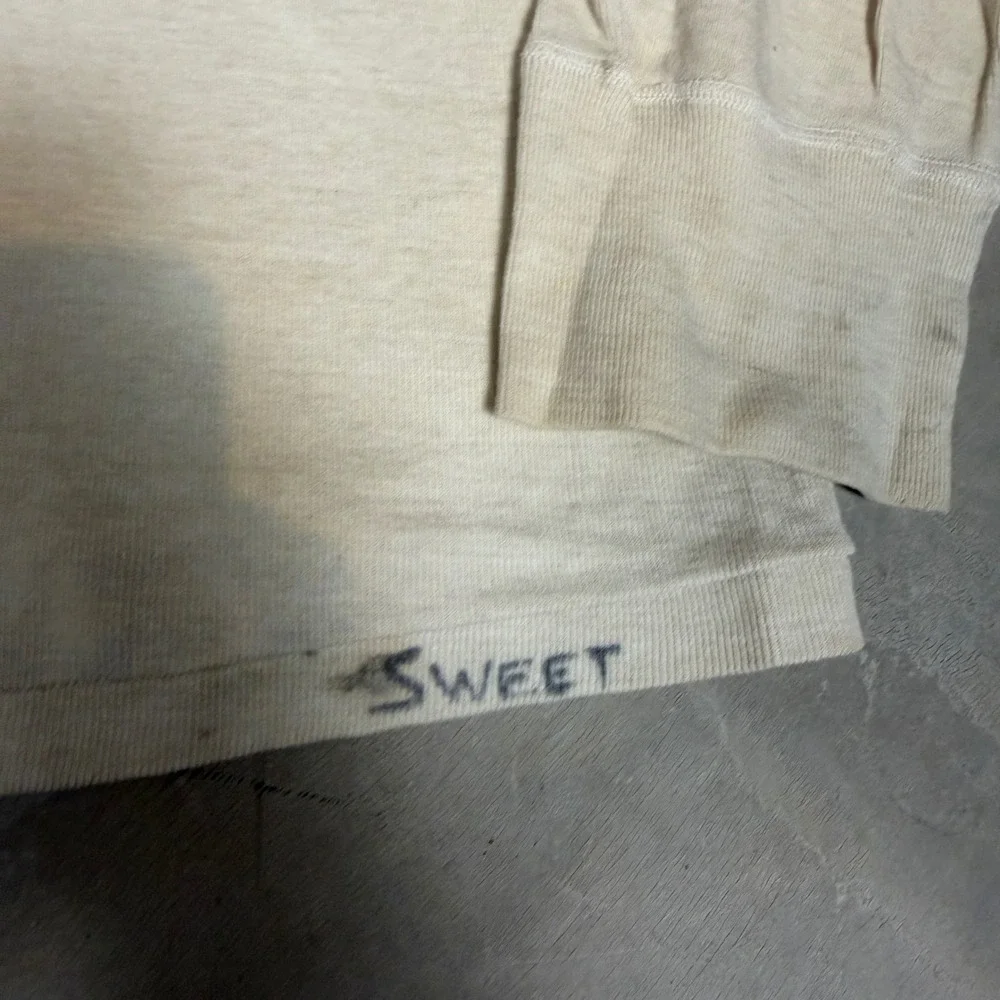 70s vietnam military issue Winter Undershirt Wool Cotton Henley Named Large